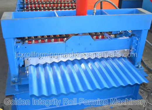 JCX New Corrugated Aluminum Iron Roofing Sheets Making Machine With New Technology and cold bending roll forming machine