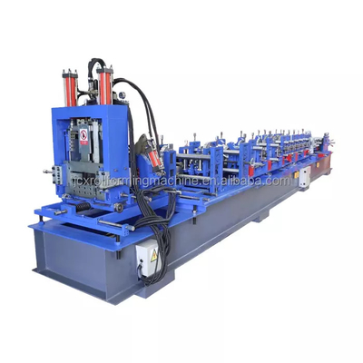 Galvanized Steel CZ Purlin Roll Forming Machine PLC C Channel Cold Roll Forming Machine