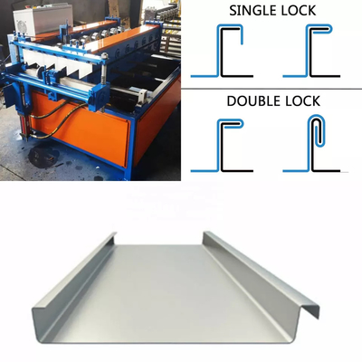 1&quot; 1 3/4&quot; Standing Seam Metal Snap Lock Roofing Panel Making Roll Forming Machine