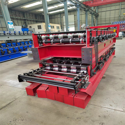 Galvalume trapezoidal sheet roll forming machine automatic rib roll forming machine