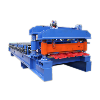 Color Steel 0.3-0.8mm Glazed Tile Roll Forming Machine Hydraulic Shear Forming