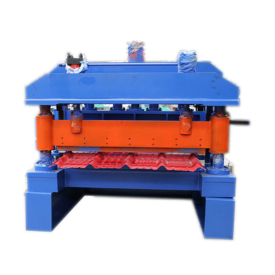 Color Steel 0.3-0.8mm Glazed Tile Roll Forming Machine Hydraulic Shear Forming