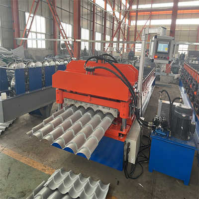 Automatic thickness 0.3-0.8mm metal Glazed Tile Roll Forming Machine hydraulic forming machine