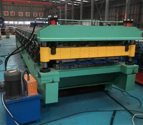 Customized GI GL Metal Roof Sheets Double Deck Roll Forming Machine For Wall Panels