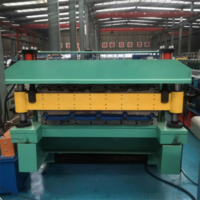 Customized GI GL Metal Roof Sheets Double Deck Roll Forming Machine For Wall Panels
