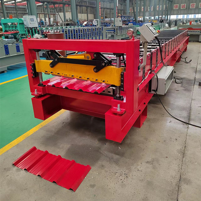 Iron 0.3-0.8mm trapezoidal roof sheet roll forming machine metal panel making machine