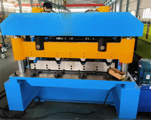 Iron 0.3-0.8mm trapezoidal roof sheet roll forming machine metal panel making machine