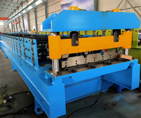 Iron 0.3-0.8mm trapezoidal roof sheet roll forming machine metal panel making machine