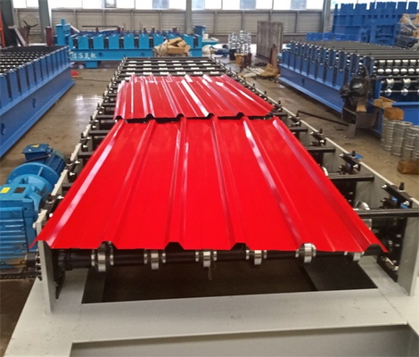 Iron steel roof panel roll forming machine hydraulic cutting ibr making machine