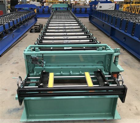 Iron steel roof panel roll forming machine hydraulic cutting ibr making machine
