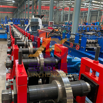 PLC Control Solar Panel Support Rolling Machine Custom Color 22 - 26 Rolls Servo Guiding Device