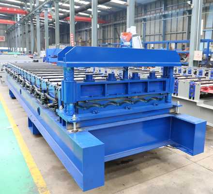 Roof panel glazed tile roll forming machine 0.3-0.8mm high speed color steel