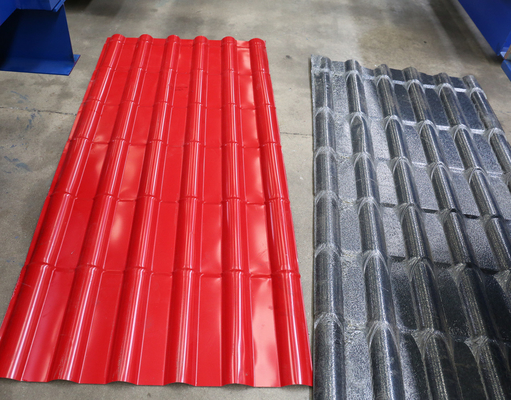 Roof panel glazed tile roll forming machine 0.3-0.8mm high speed color steel