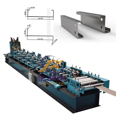 Fully Automatic CZ Type Steel Purlin Machine 0-25m/min 18 Stations rollers