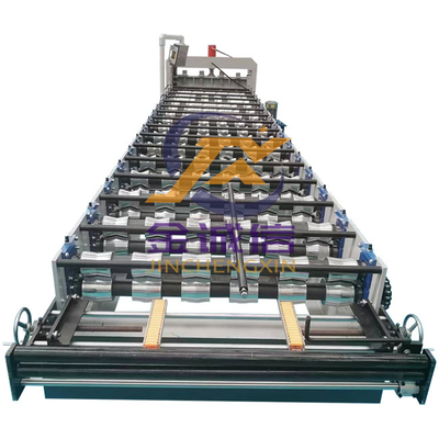 PLC Control Color Glazed Tile Roll Forming Machine Hydraulic Cutting Long Service