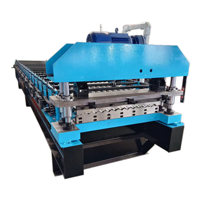 PLC System Corrugated Sheet Roll Forming Machine High Speed 0.3mm-0.8mm
