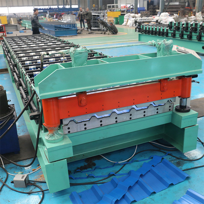 Trapezoidal Metal Roofing Sheet Roll Forming Machine For Zinc Color Steel Ibr Tile