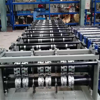Steel Floor Decking Roll Forming Machine Hydraulic Cutting Roofing Construction