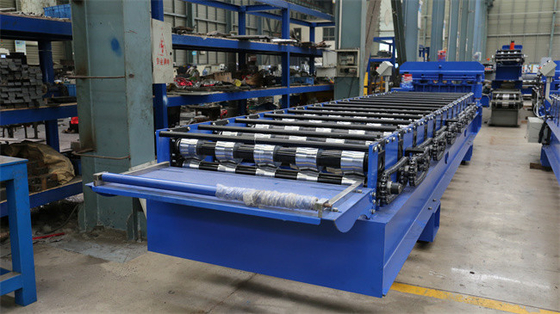 Color Steel Metal Glazed Tile Sheets Roll Forming Making Machine For 0.3mm-0.8mm Roof Panel