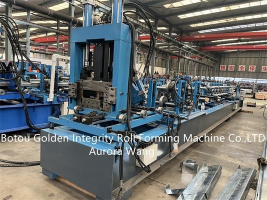 11kW CZ Purlin Roll Forming Machine Size Adjustment 80-300mm For Steel Structure Houses