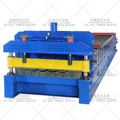 Iron 3-5m/Min Glazed Tile Roll Forming Machine For Roof Wall Panel