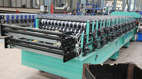 High Speed Double Layer Roll Forming Machine Steel And Galvanized Material