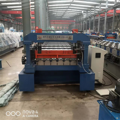 Galvanized Steel Decking Floor Roll Forming Machine PLC System