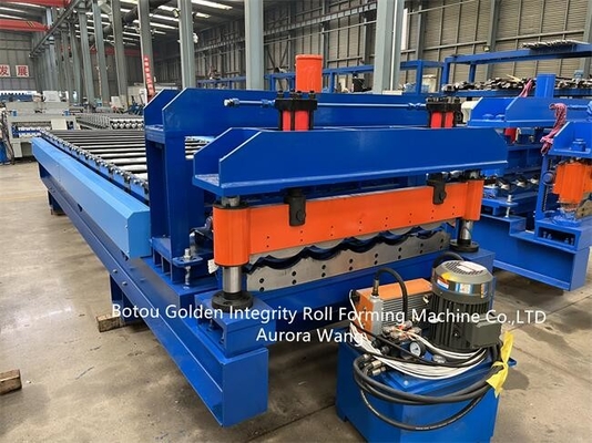JCX Glazed Tile Cold Roll Forming Machine Aluminium Delta PLC Control