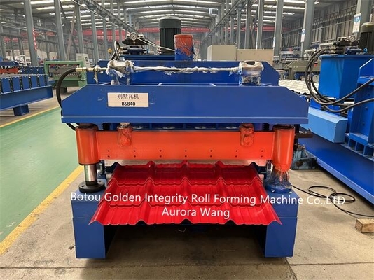 Glazed Corrugated Roofing Machine 5.5KW Metal Sheet Cold Roll Forming Machine