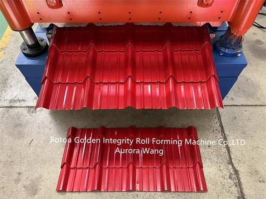 Glazed Corrugated Roofing Machine 5.5KW Metal Sheet Cold Roll Forming Machine