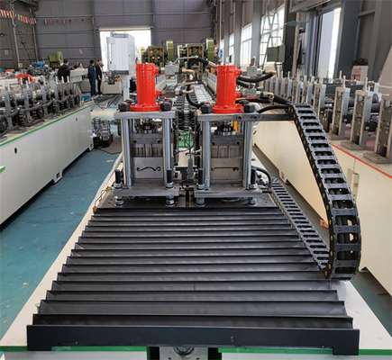 Double Line Shutter Door Roll Forming Machine PLC Control For Door Frame