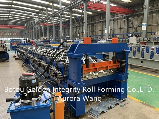 PPGI/PPGL Deck Floor Roll Forming Machine 750mm Effective Width