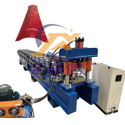 Ppgi Galvanized Roof Ridge Cap Roll Forming Machine Colour Coated