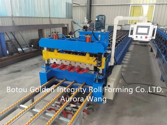 Color Coated Galvanized Roofing Sheet Profile Machine 3 m/min