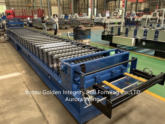 Zinc Metal Curly Corrugated Roof Roll Forming Machine Hydraulic Cutting System