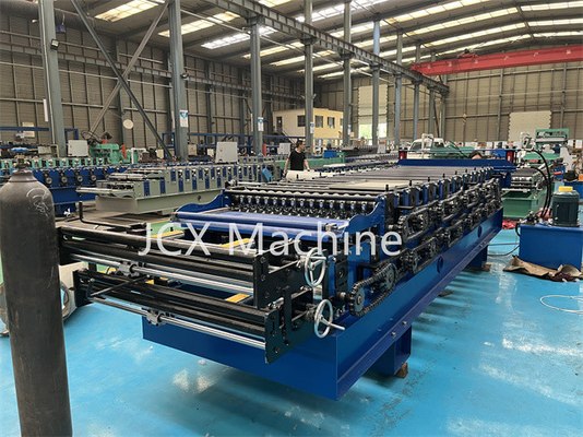 5.5kW Double Layer Forming Machine , Corrugated Roof Color Steel Roll Forming Machine