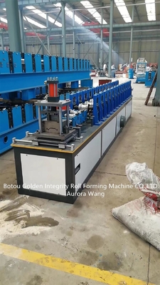 4KW Shutter Door Roll Forming Machine Mould Cutting PLC Control