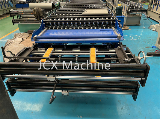 Full Automatic Double Layer Roll Forming Machine PLC Control Hydraulic Cut Device