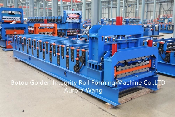 Customized Double Rib Layer Trapezoidal Sheet And Corrugated Tile Roof Roll Forming Machine
