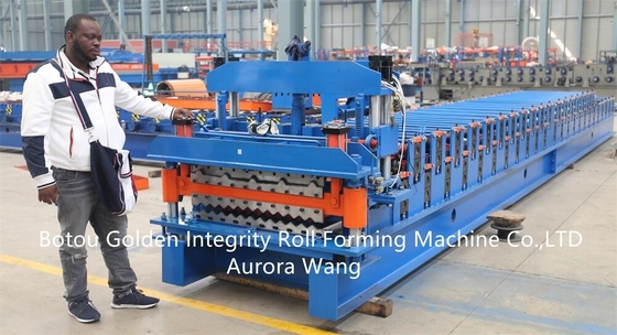 Hot Sale double layer roofing sheet roll forming machine for trapezoidal and corrugated sheet producing