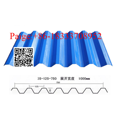 750 type Aluminum steel Trapezoidal Cladding Wall Panel Roll Forming Machine