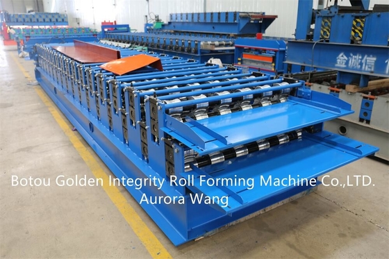Double layer metal roll forming machine New type automatic metal sheet double layer panel roll forming rolling machine p
