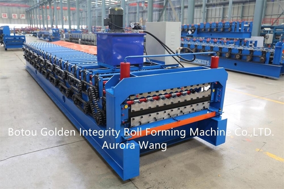 Full automatic double layer metal roofing sheet corrugated and trapezoid sheets roll forming machine