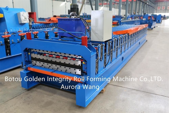 Full automatic double layer metal roofing sheet corrugated and trapezoid sheets roll forming machine