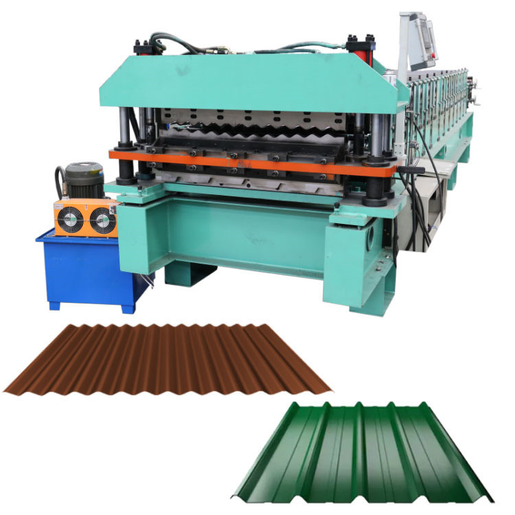 Customized GI GL Metal Roof Sheets Wall Panels Double Deck Roll Forming Machine