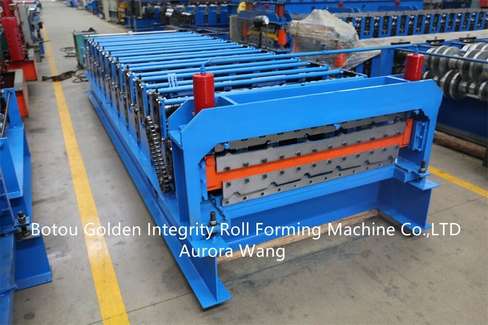 Double layer deck roof plate sheet panel tiles roll forming making machinery roll forming machine