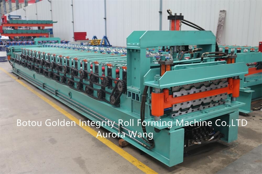 Customized double layer roll forming machine for trapezoidal panel and trapezoidal panel